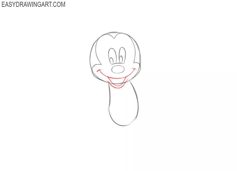 How to Draw Minnie Mouse Face Easy  9 steps