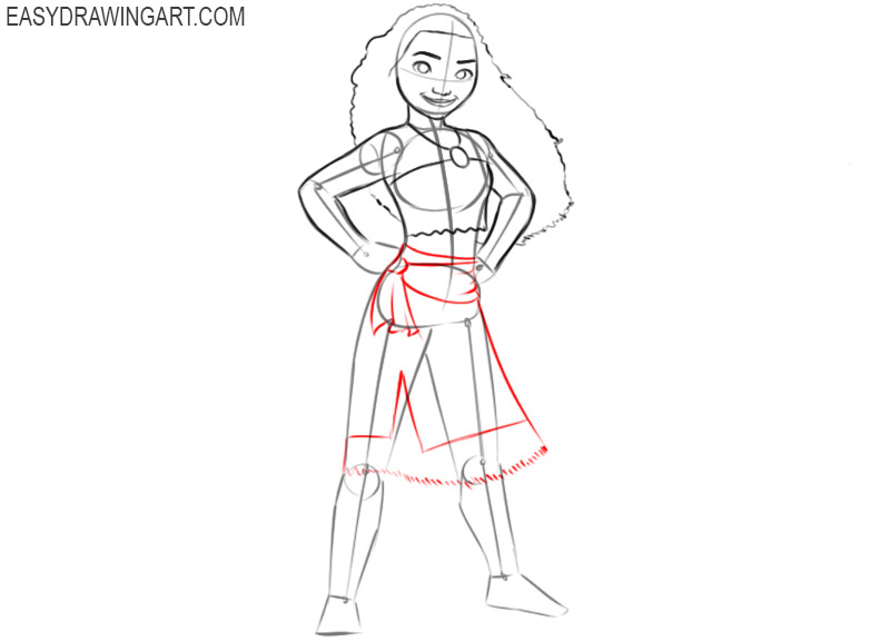 moana drawing easy