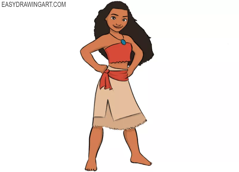 how to draw moana
