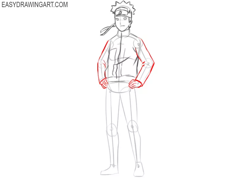 how to draw naruto half face easy step-by-step, Easy anime drawing