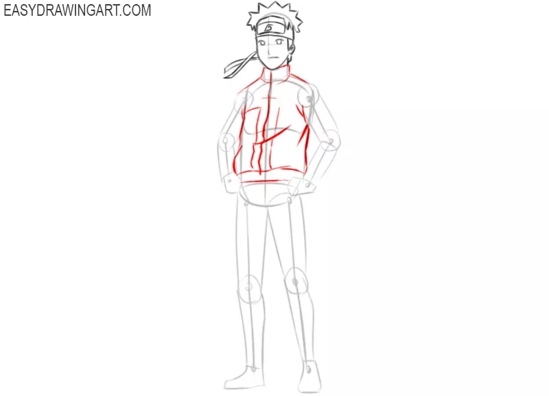 how to draw naruto in steps