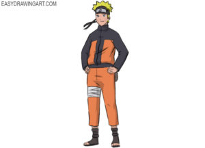 How to draw Naruto
