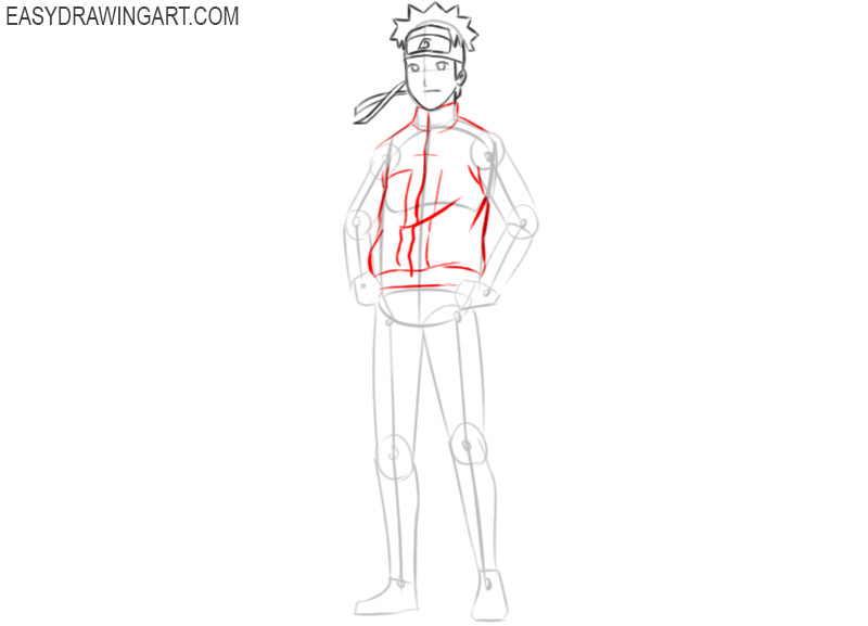 how to draw naruto in steps