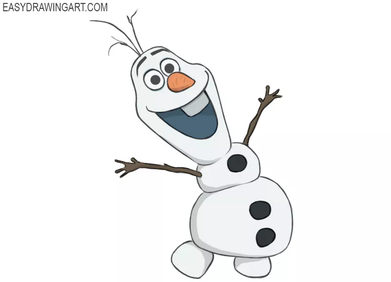 how to draw olaf