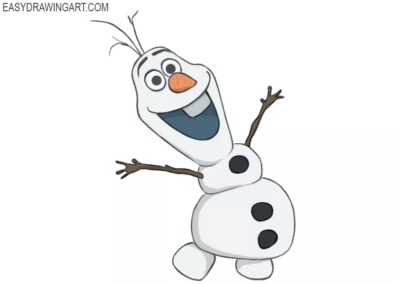 How to Draw Olaf - Easy Drawing Art