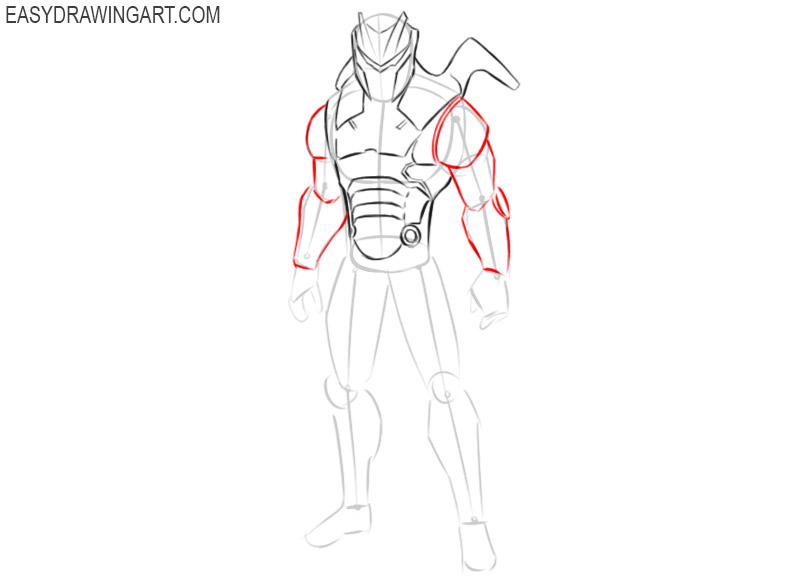 omega fortnite drawing step by step