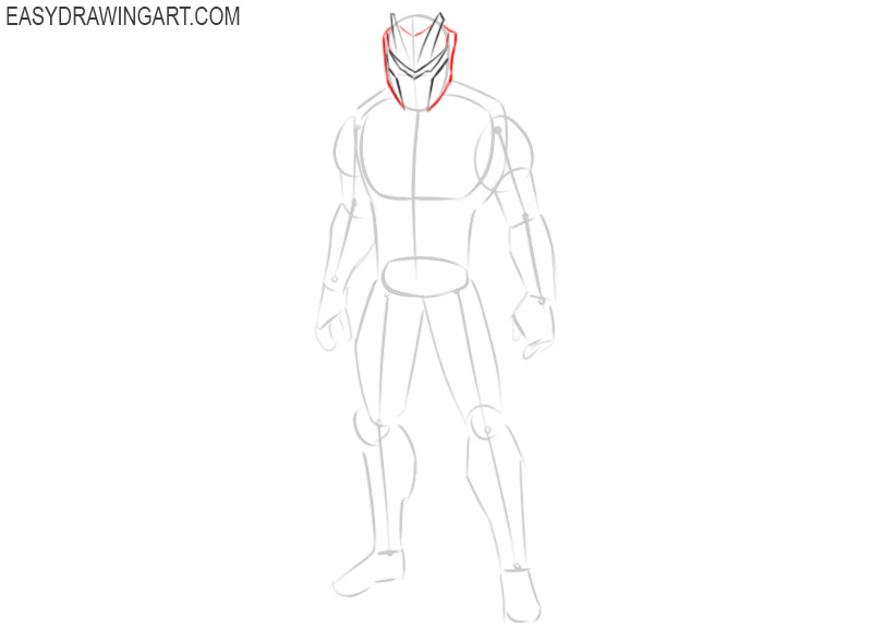 how to draw the omega skin in fortnite step by step