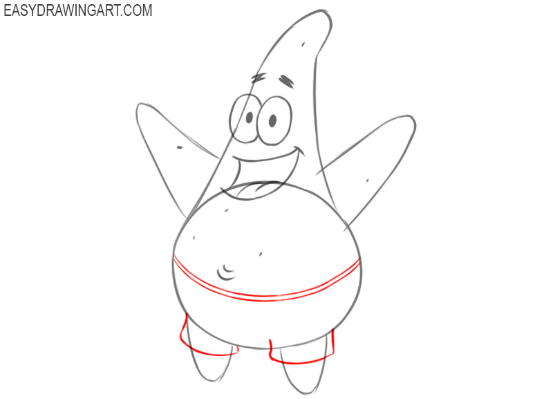 Patrick Star drawing lesson