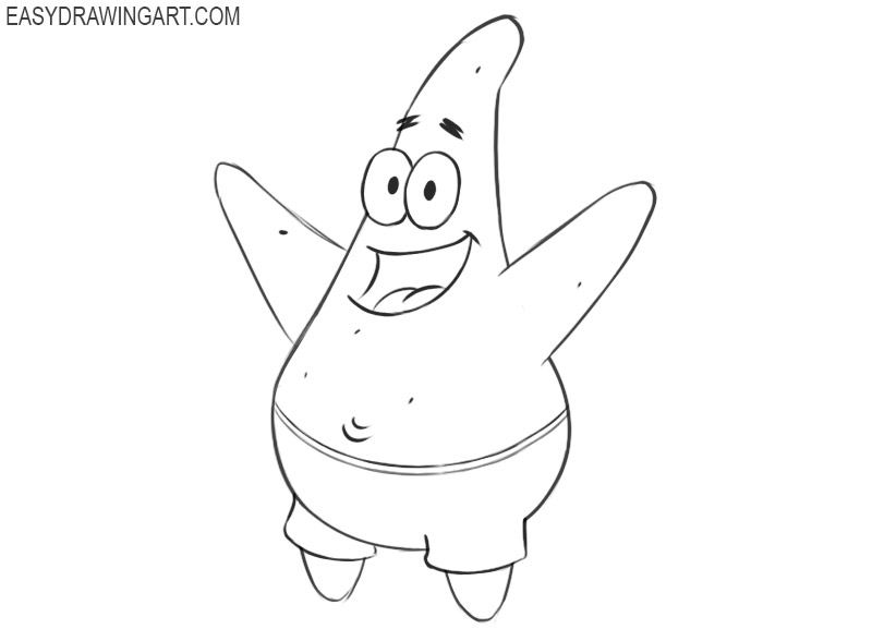Patrick Star drawing tutorial