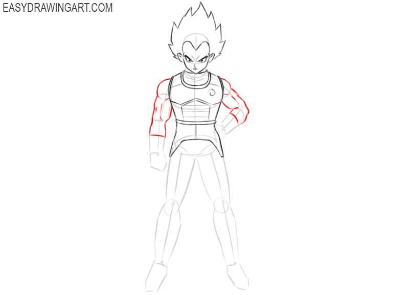 how to draw pictures of vegeta