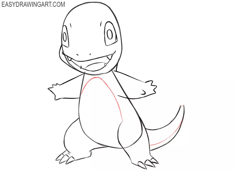 how to draw pokemon charmander for beginners