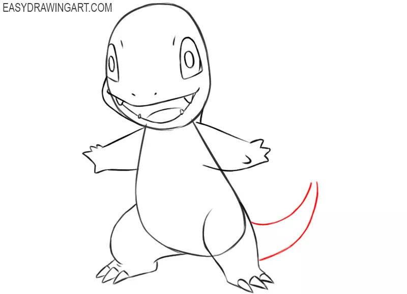 how to draw pokemon charmander step by step easy