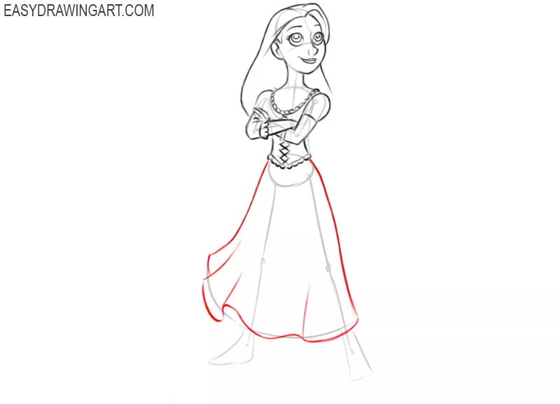 how to draw rapunzel so cute