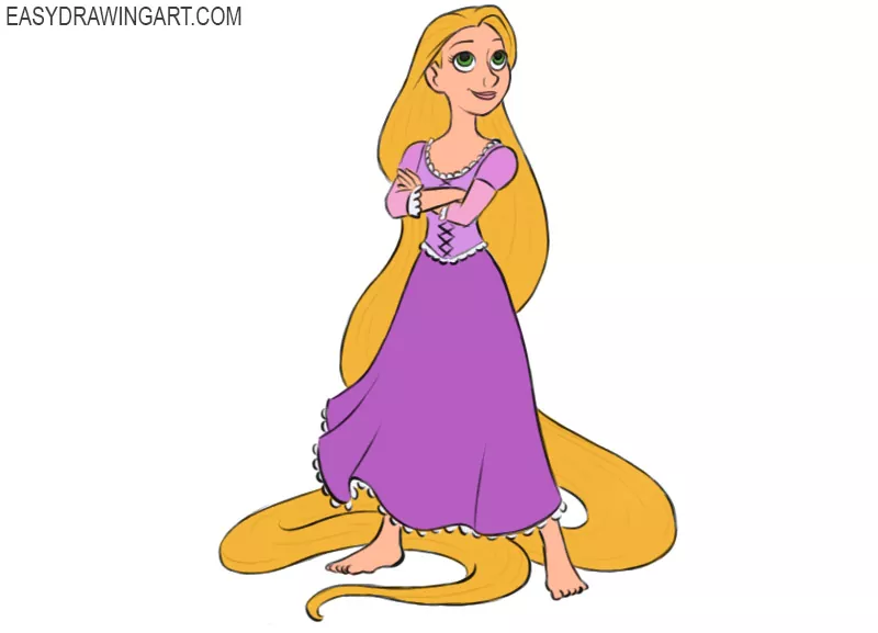 how to draw rapunzel