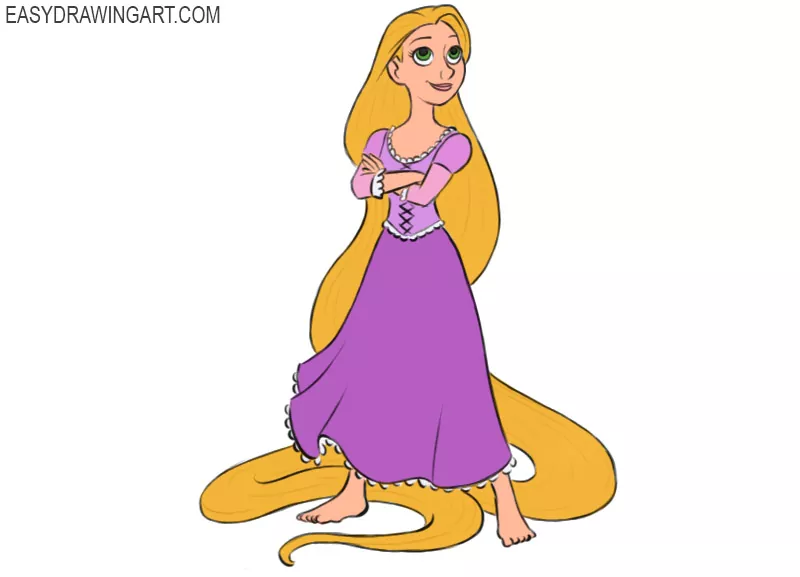 How to Draw Rapunzel - Easy Drawing Art