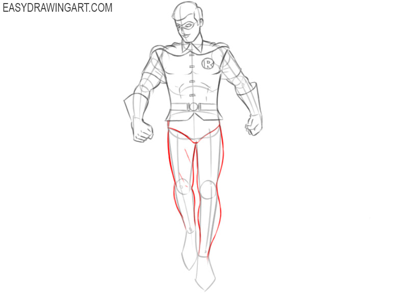 robin drawing step by step