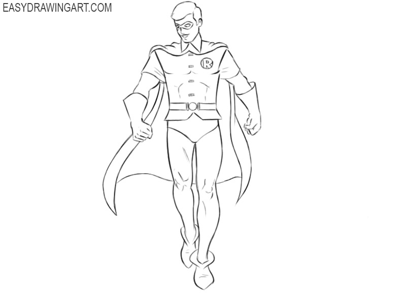 robin drawing cartoon