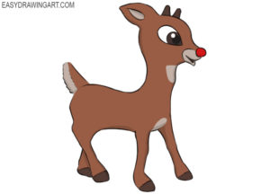 How to draw Rudolph