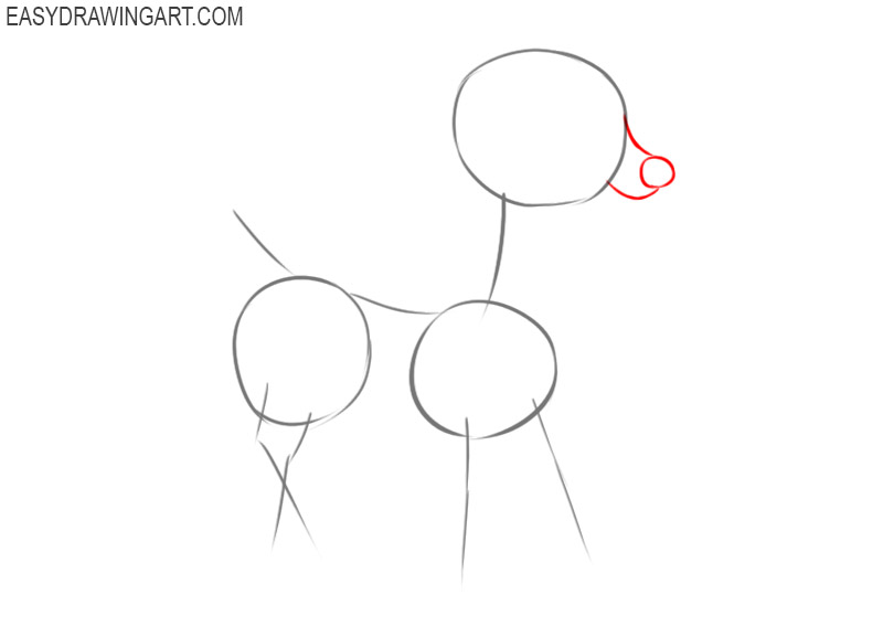 how to draw rudolph cute