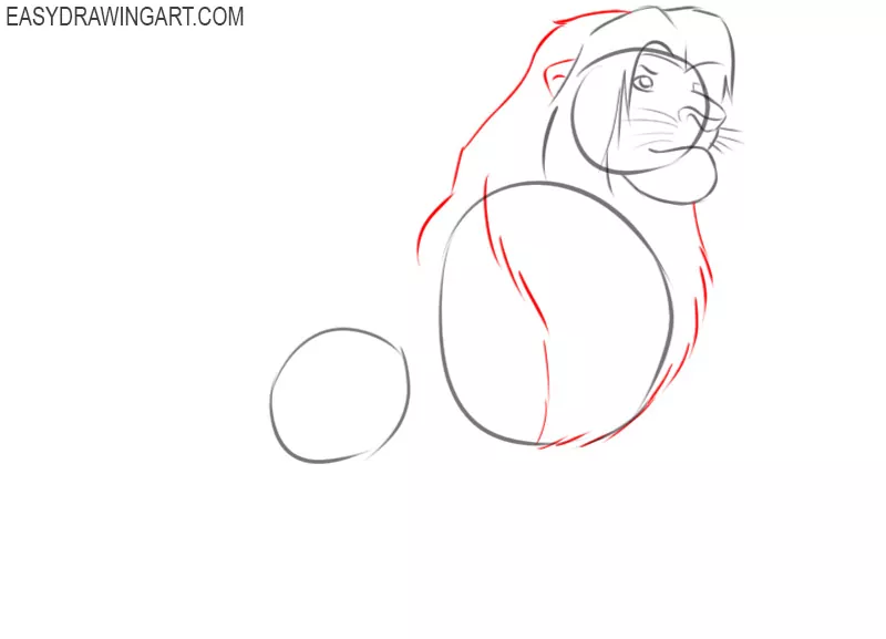 how to draw simba from lion king easy 