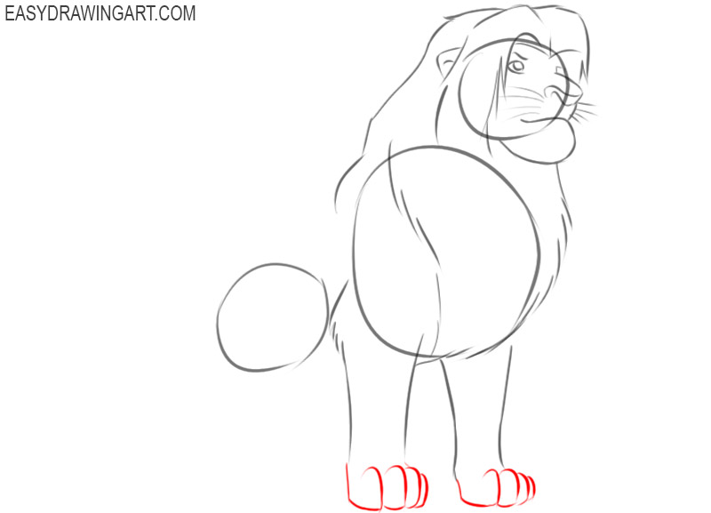 how to draw simba in lion king 