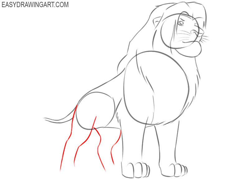simba drawing easy 