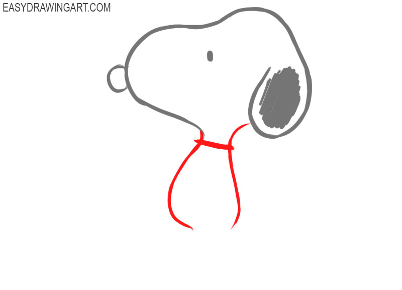 how to draw snoopy easy step by step