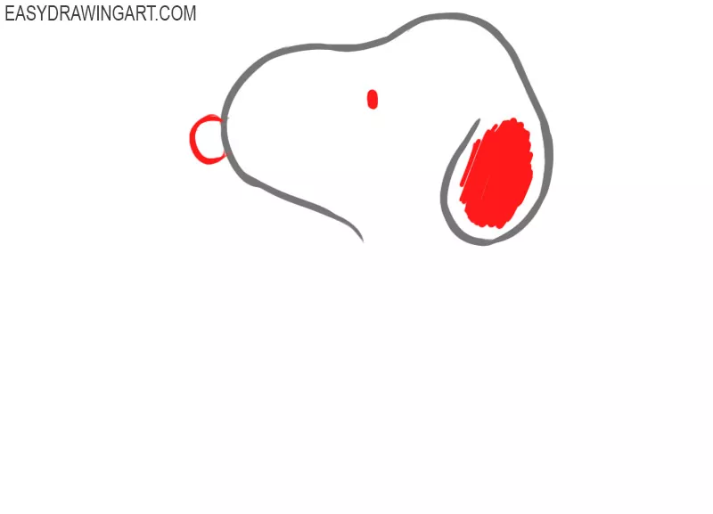 how to draw snoopy easy 