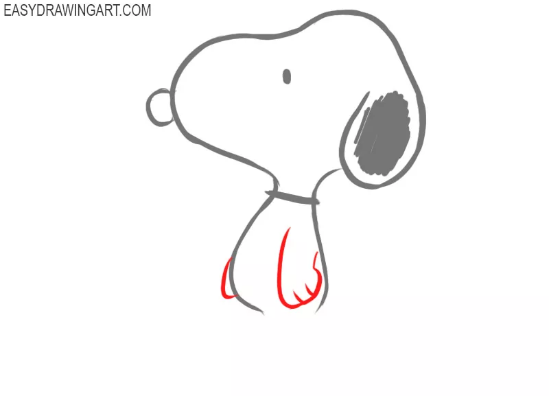 how to draw snoopy step by step with pictures 