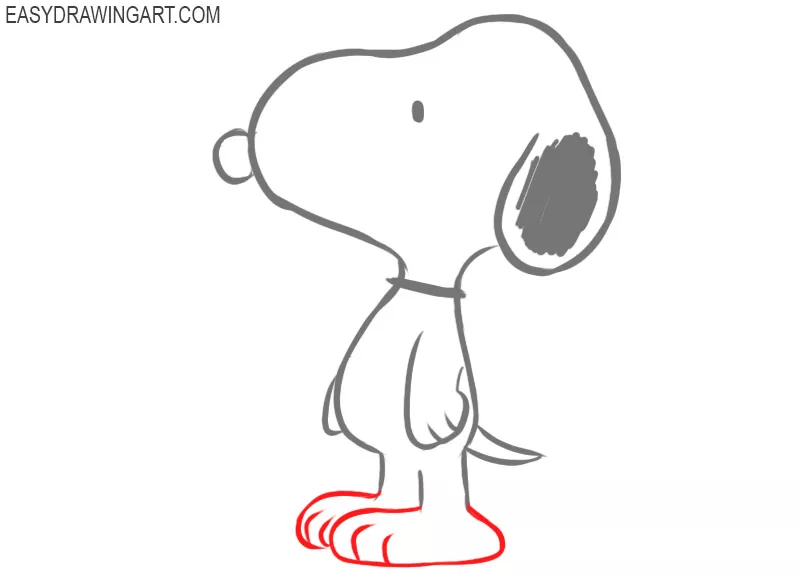how to draw snoopy cartoon 