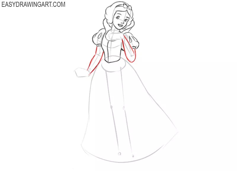 how to draw snow white disney