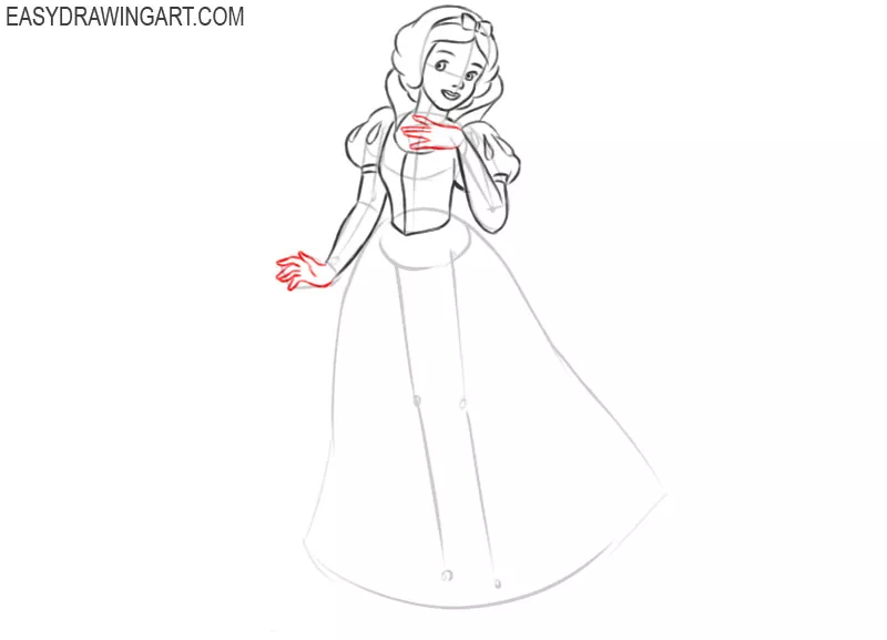 how to draw snow white drawing