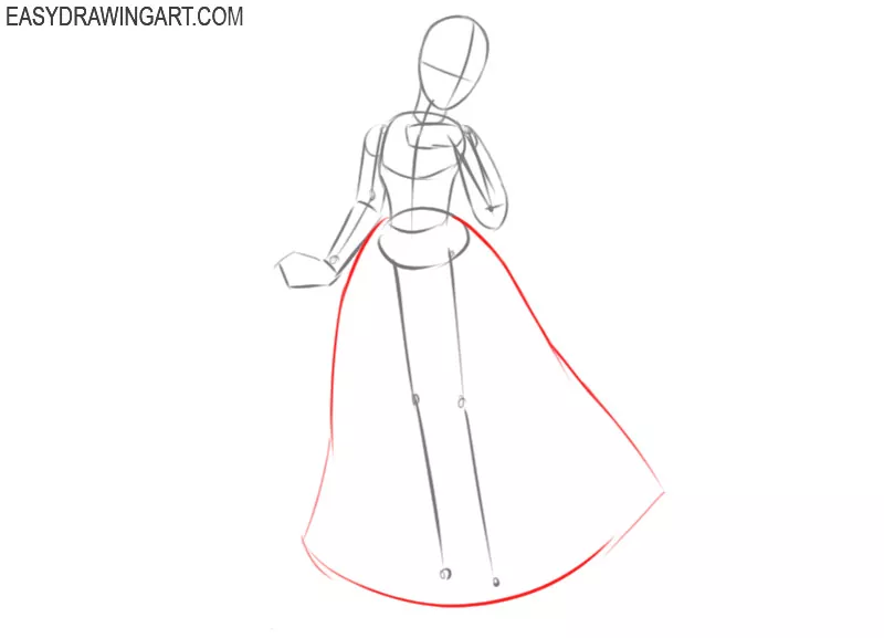how to draw snow white step by step full body