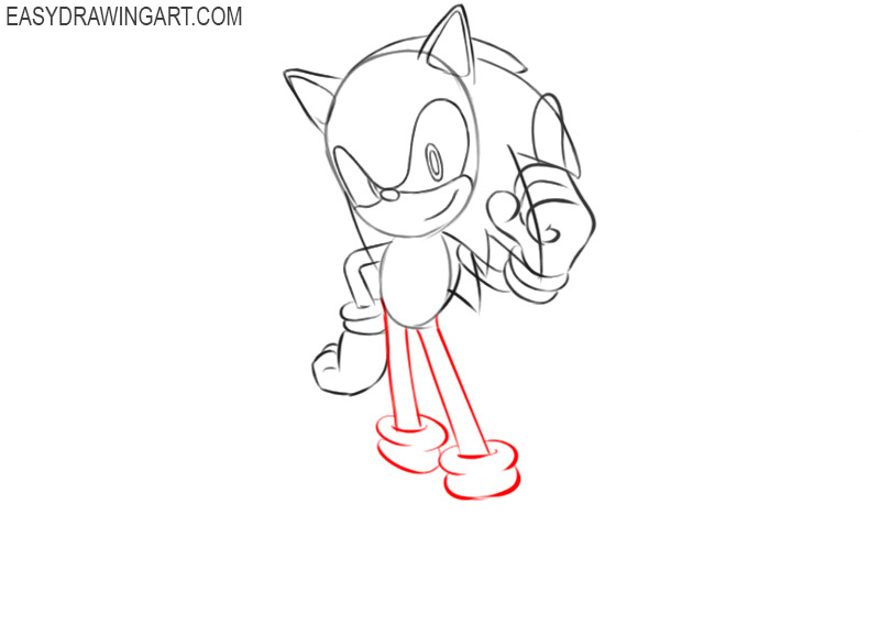 sonic the hedgehog drawings step by step