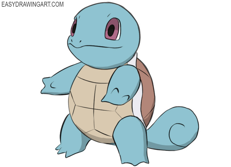 How to draw Squirtle step by step