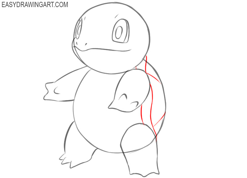 How to draw Squirtle with easy steps