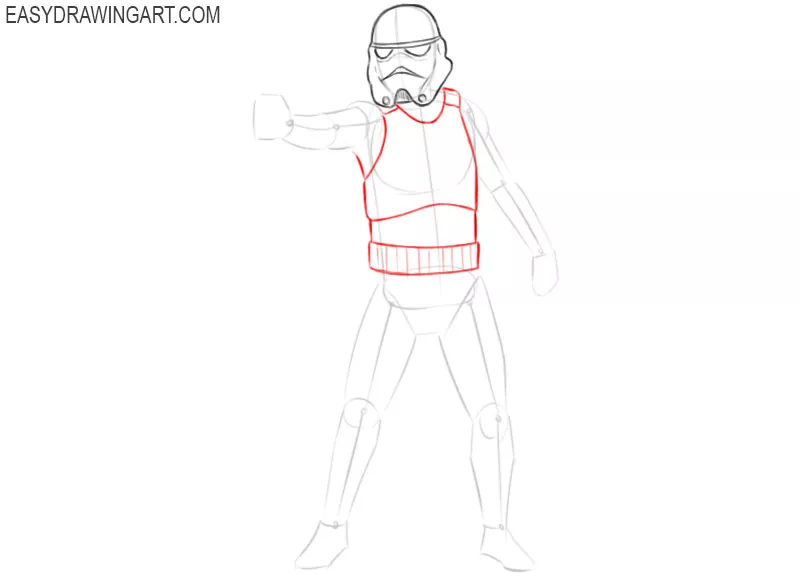how to draw star wars stormtrooper step by step