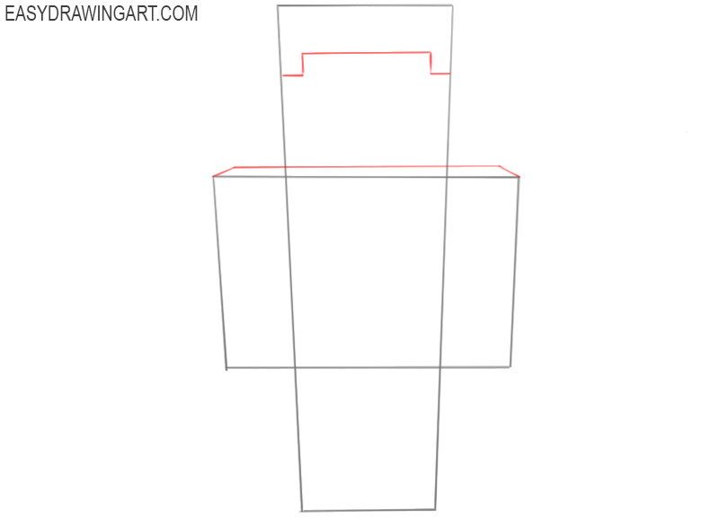 easy way to draw steve from minecraft
