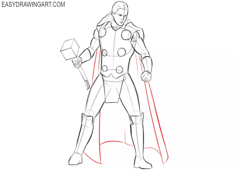 how to draw superhero thor