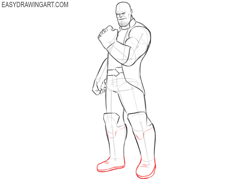 how to draw thanos comic version