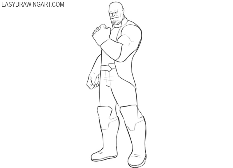 how to draw thanos easy step by step