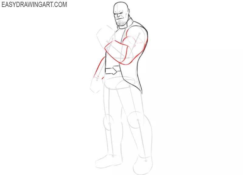 how to draw thanos for beginners
