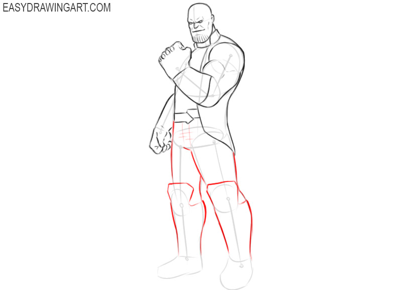 how to draw thanos comic