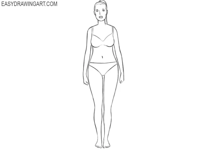 how to draw the female body step by step
