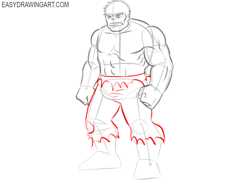 hulk drawing simple