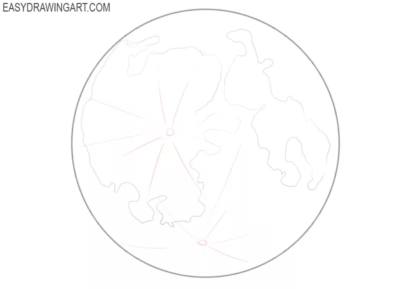 How to draw the Moon easy