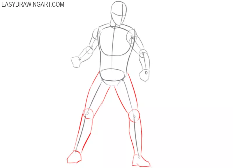 how to draw thor full body step by step