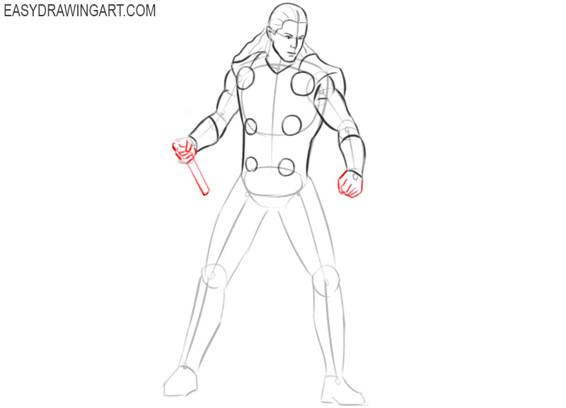 how to draw thor marvel