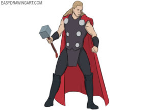 How to draw Thor