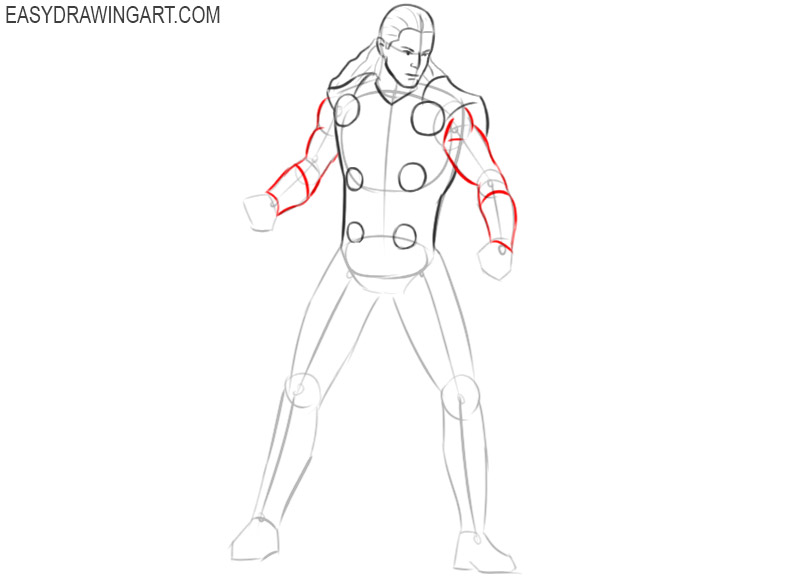 how to draw thor infinity war